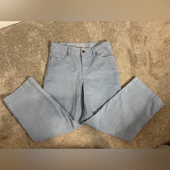 Toad & Co Pants Womens Size 4 Karuna Corduroy Light Blue Casual High Rise Cotton - Picture 1 of 11